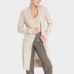 NWOT a new day Duster Cardigan in Cream Beige Women’s Small